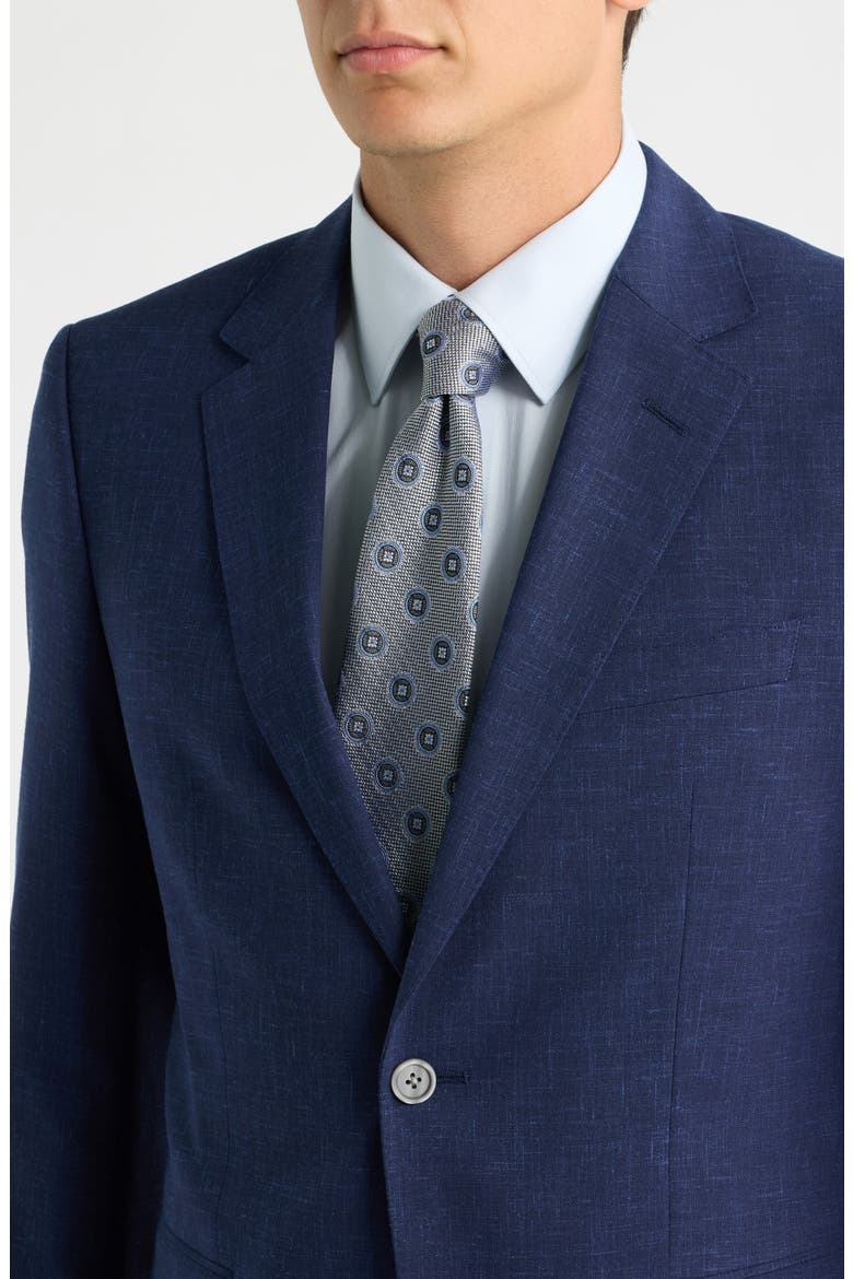 Huge Trim Fit Virgin Wool Suit, Alternate, color, DARK BLUE