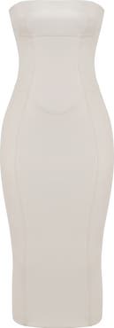 HOUSE OF CB Camilla Strapless Faux Leather Body-Con Dress