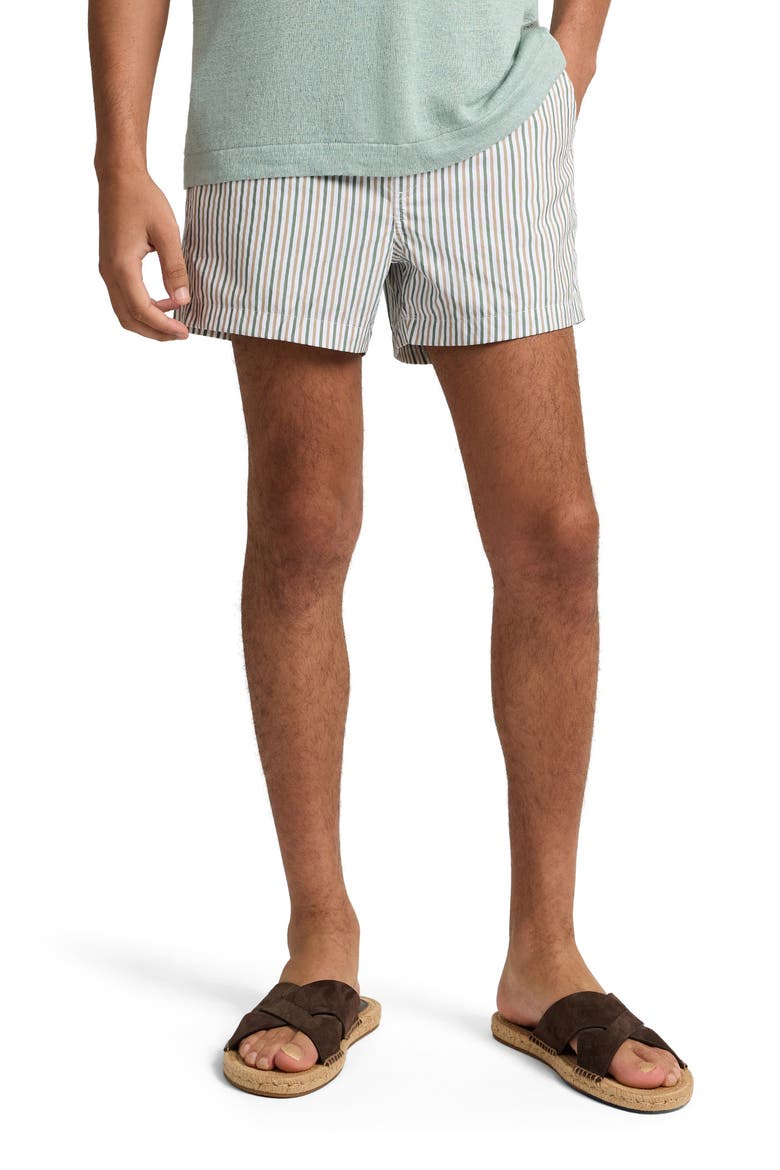 Calder Side Elastic 4"  Swim Trunk, Alternate, color, WHITE MULTI