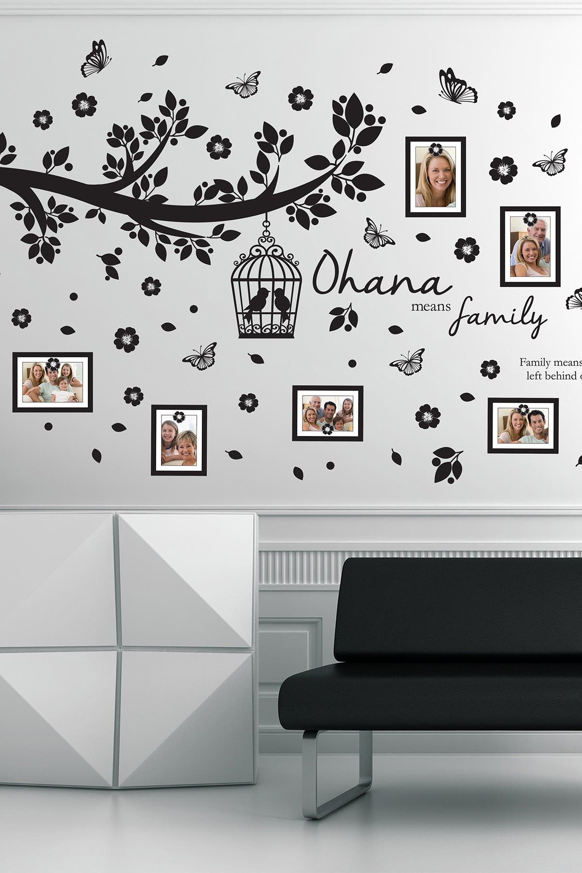 WALPLUS Family Photo Tree Black Frame Decal
