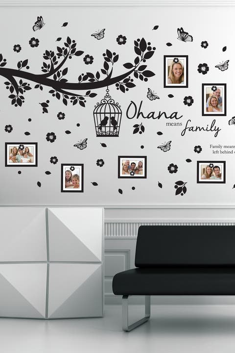 Family Photo Tree Black Frame Decal