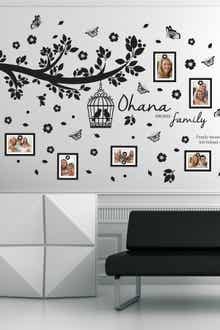 WALPLUS Family Photo Tree Black Frame Decal