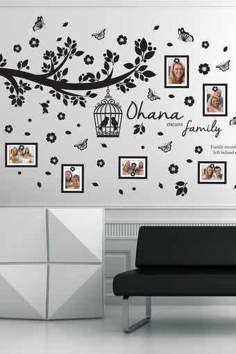 WALPLUS Family Photo Tree Black Frame Decal
