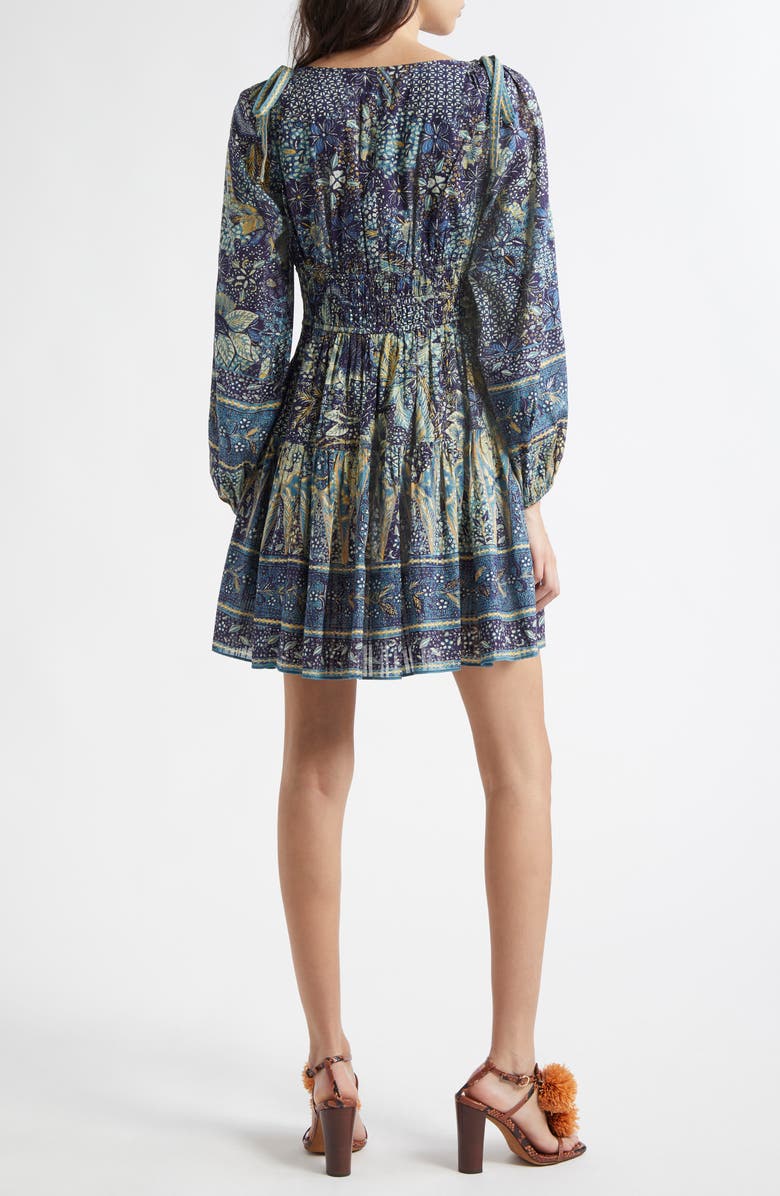 Ulla Johnson Anika Floral Print Long Sleeve Minidress, Alternate, color, Portofino