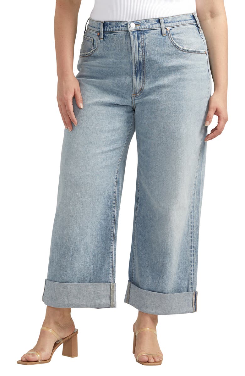 Silver Jeans Co. Baggy Crop Wide Leg Jeans, Main, color, 
