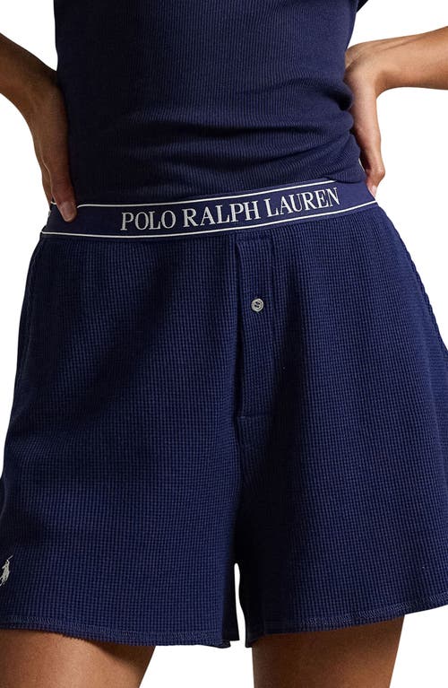 Polo Ralph Lauren Logo-waistband Pyjama Shorts In Navy