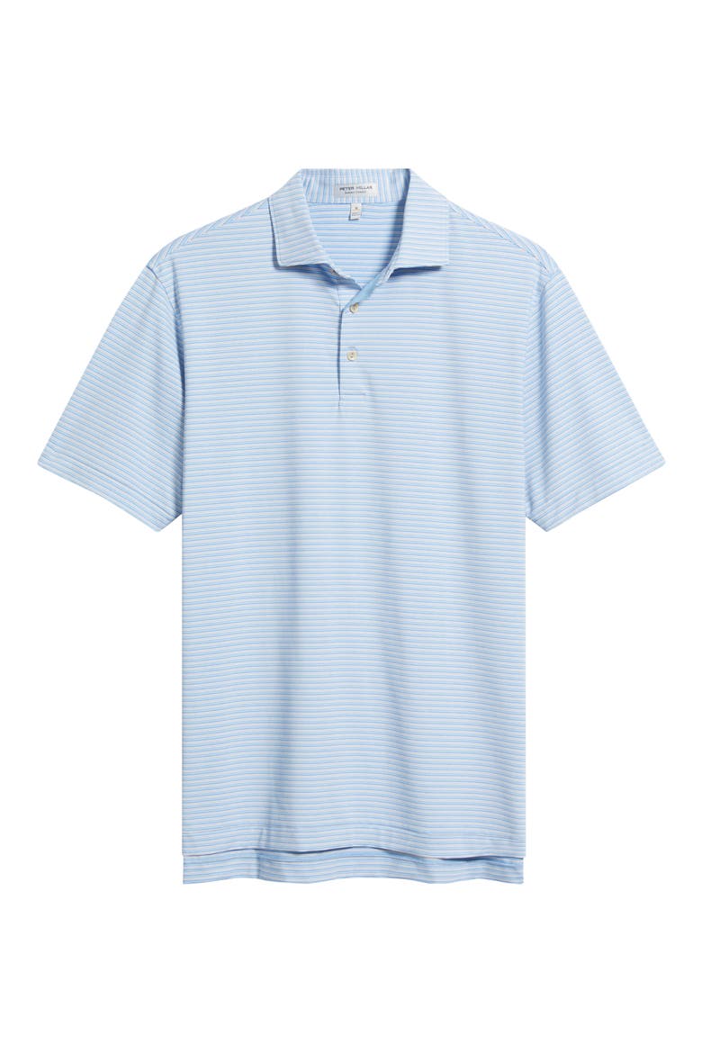 Owens Stripe Performance Jersey Golf Polo, Alternate, color, COTTAGE BLUE