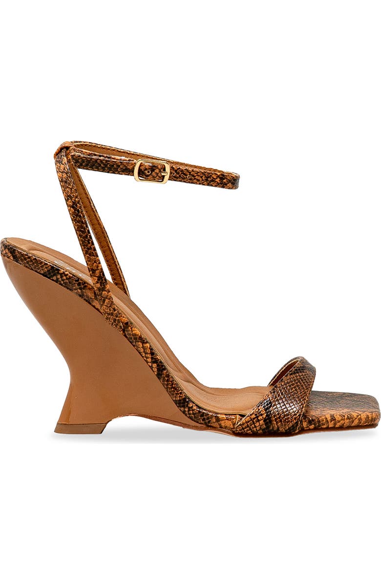 CHASE AND CHLOE Alia Wedge Sandal, Alternate, color, Snake