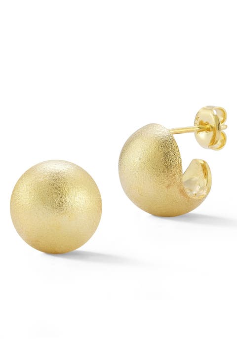 Satin C Huggie Hoop Earrings