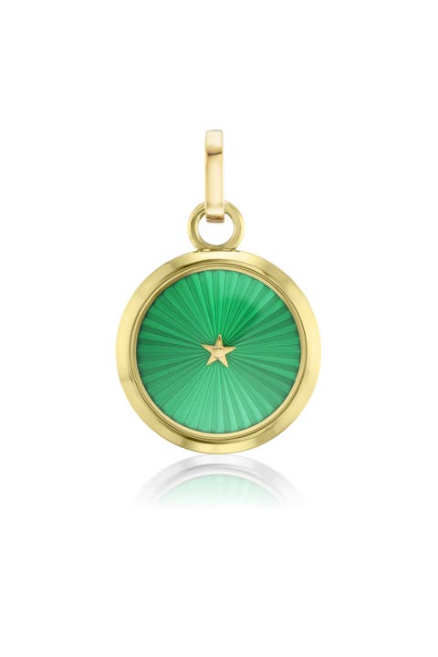 Carpe Diem Gold Charm with Green Dial