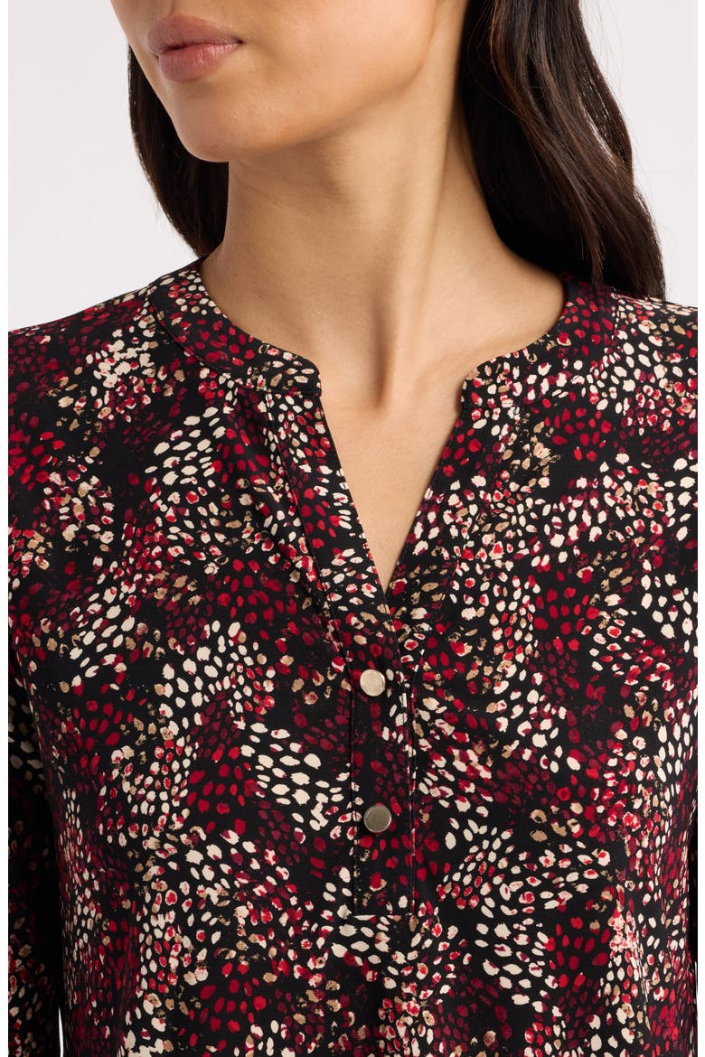 Printed Henley Knit Top, Alternate, color, ANNE BLACK MULTI