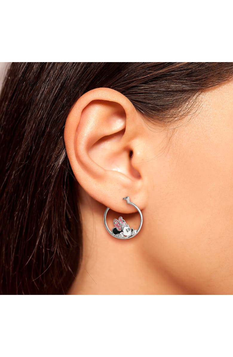 Disney Cute Head Hoop Earrings, Alternate, color, Silver