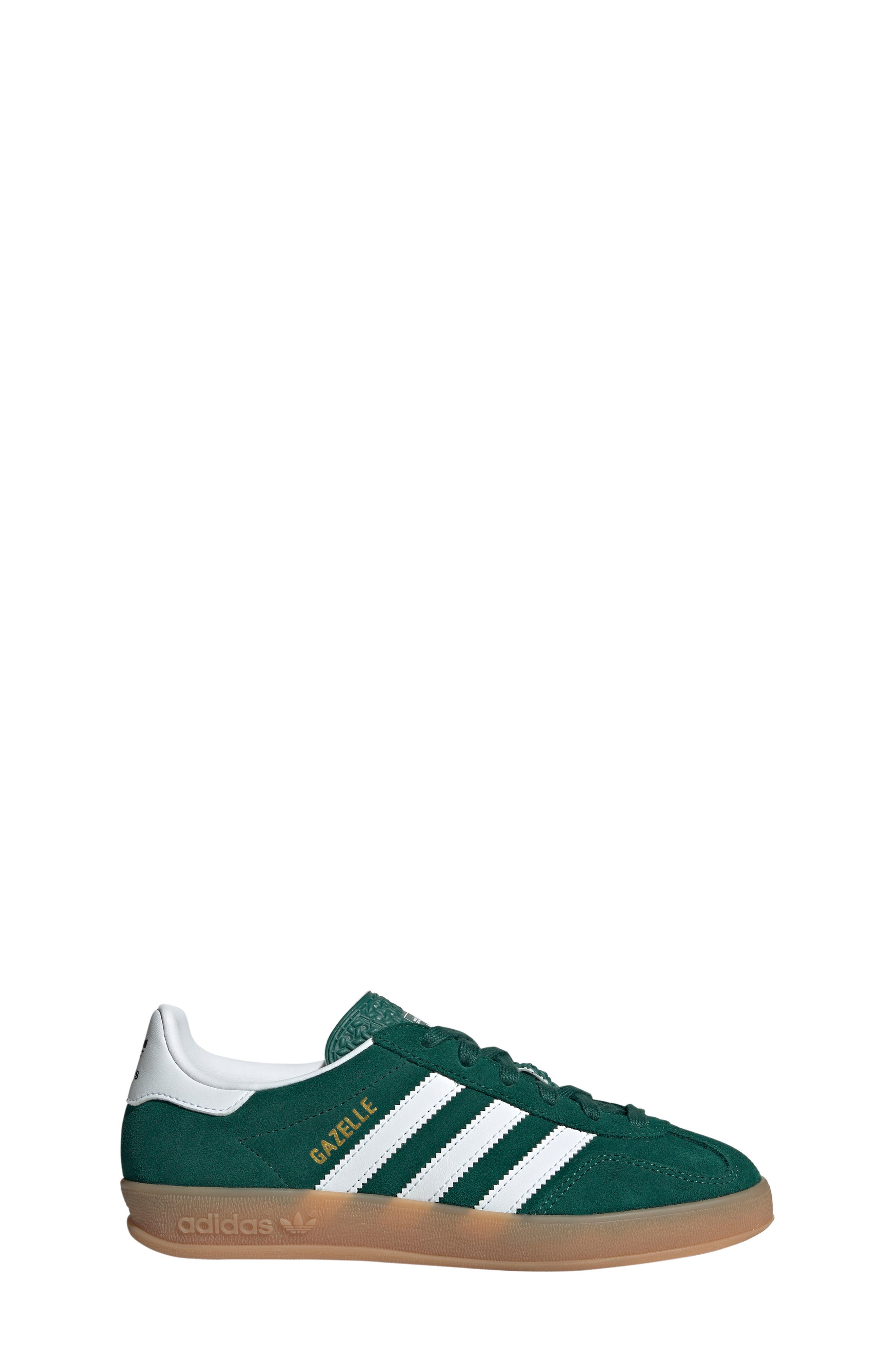 Kids' Gazelle Indoor Sneaker, Alternate, color, GREEN/ WHITE/ GUM