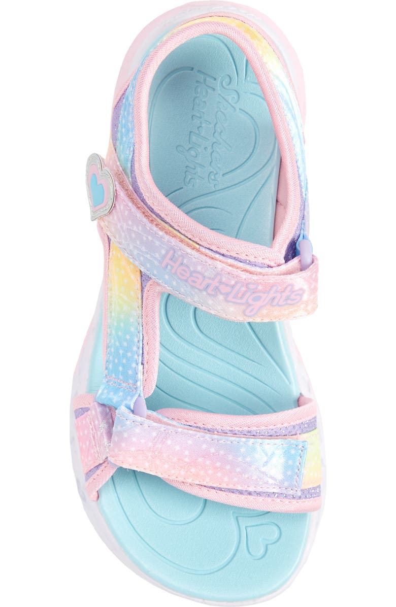 SKECHERS Flutter Hearts Light-Up Sandal, Alternate, color,