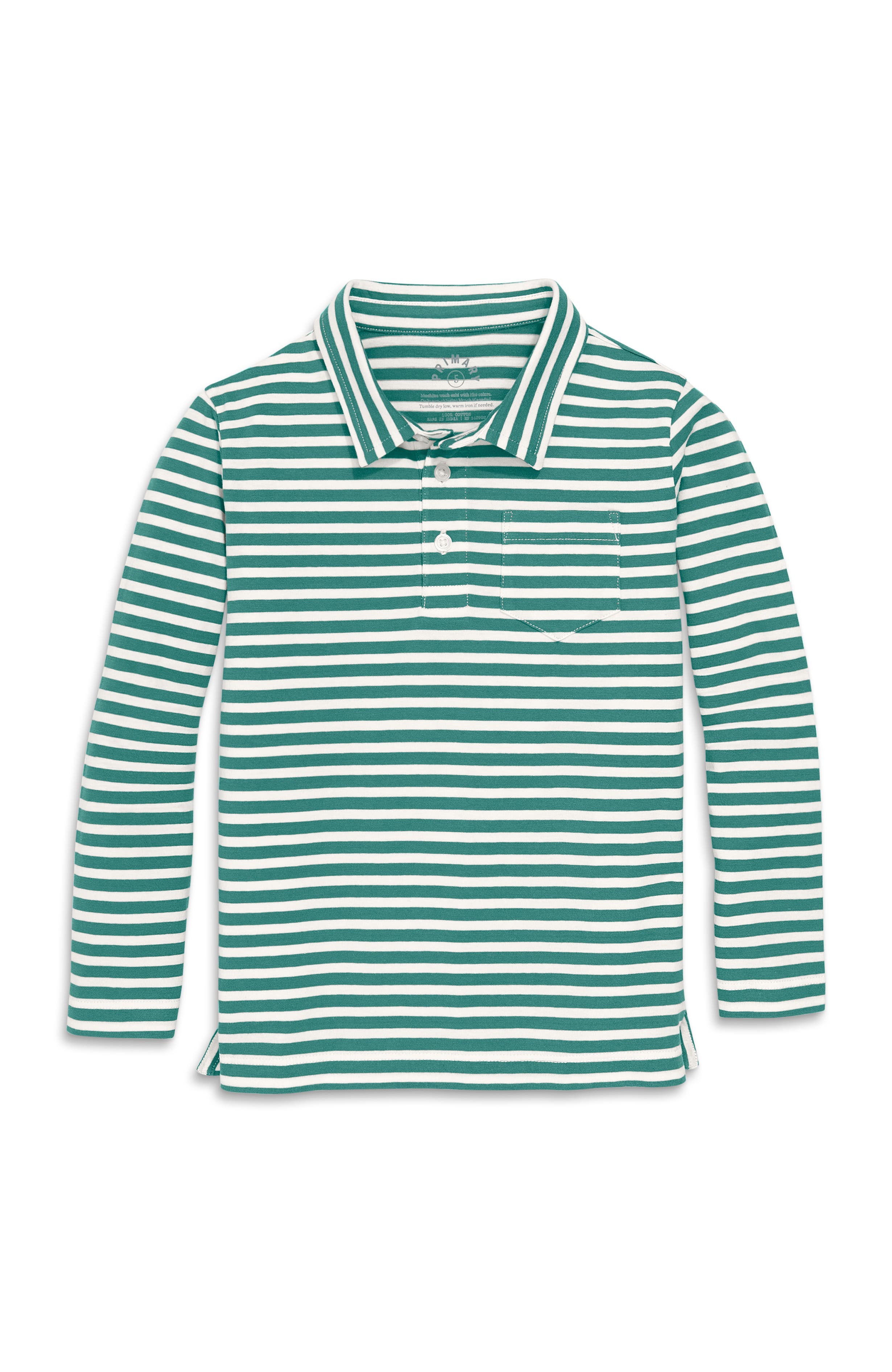 Ivory/ Sunwashed Teal Stripe