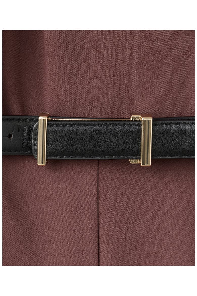Sleeveless Belted Jumpsuit, Alternate, color, BROWN