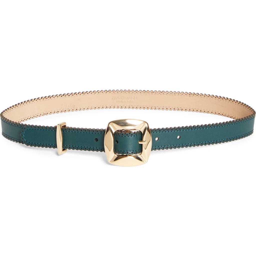 Zimmermann Kaia Leather Deco Belt In Blue