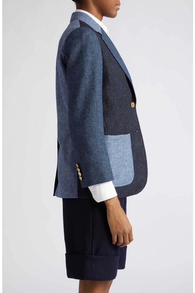 Fun Mix Patch Pocket Wool Blazer, Alternate, color, NAVY
