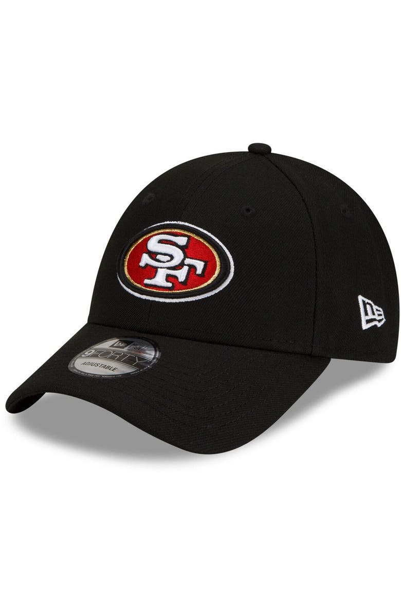New Era Men's New Era Black San Francisco 49ers Team The League 9FORTY Adjustable Hat, Main, color, 