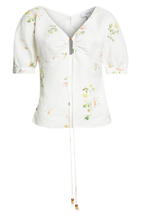 Quinny Floral Linen Blend Top