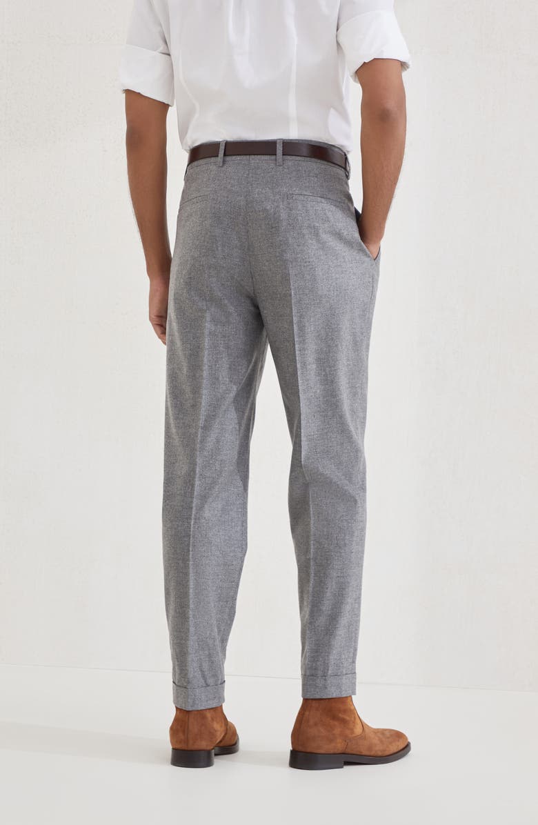 Brunello Cucinelli Flannel trousers, Alternate, color, Grey