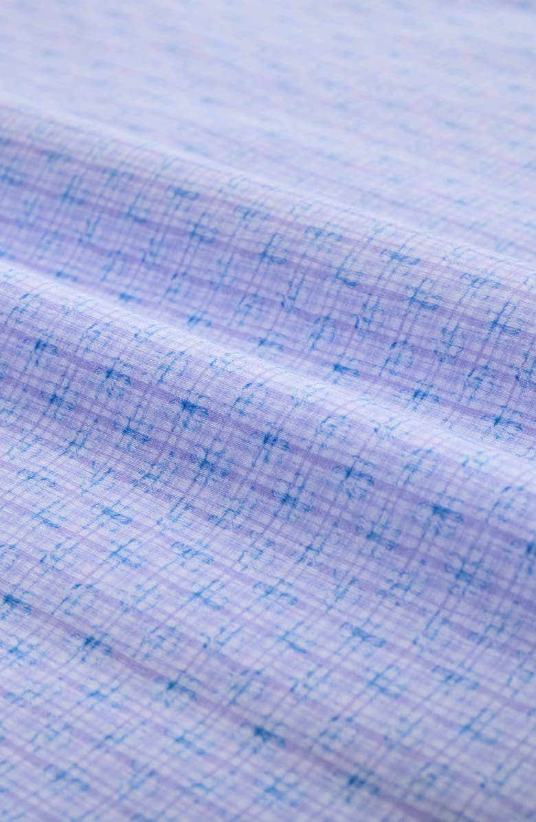 Bugatchi Jules OoohCotton<sup>®</sup> Floral Check Print Button-Down Shirt, Alternate, color, Lilac