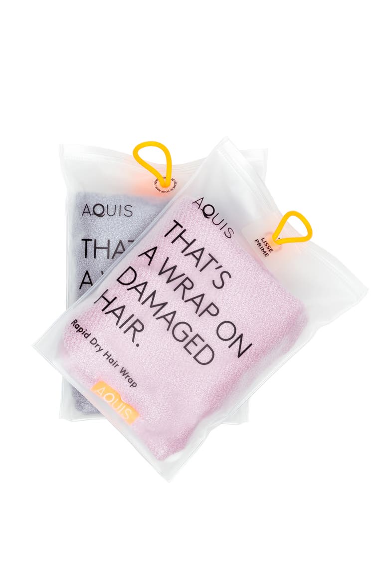 Rapid Dry Lisse Hair Wrap Towel Duo-$60 Value (Nordstrom Exclusive), Alternate, color, PINK / BLUE