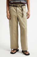Sacai Extended Waist Cotton Chino Straight Leg Cargo Pants