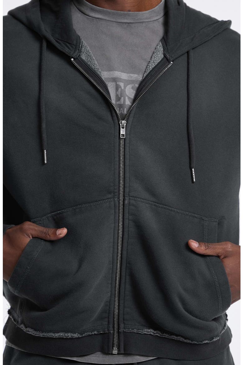 Boxy Zip Hoodie, Alternate, color, BLACK