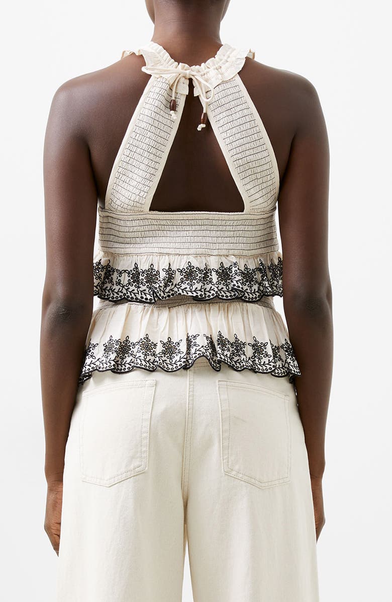 French Connection Felicity Embroidered Ruffle Tank Top, Alternate, color,