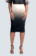 Dai Moda Ombré Perfect Pencil Skirt