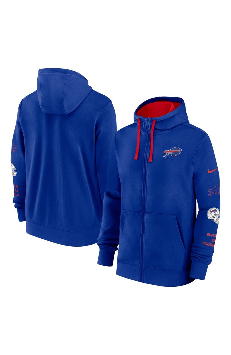 Nike Men's Nike Royal Buffalo Bills Club Full-Zip Hoodie Jacket, Main, color, 