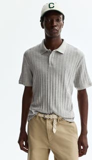 H&M Slim Fit Textured Jersey Polo Shirt