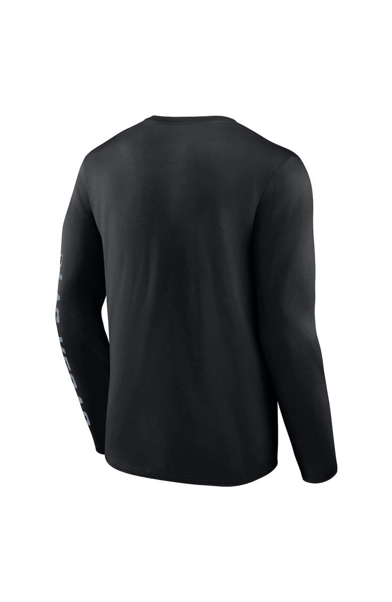 FANATICS Men's Fanatics  Black Las Vegas Raiders Helmet Platform Long Sleeve T-Shirt, Alternate, color, 