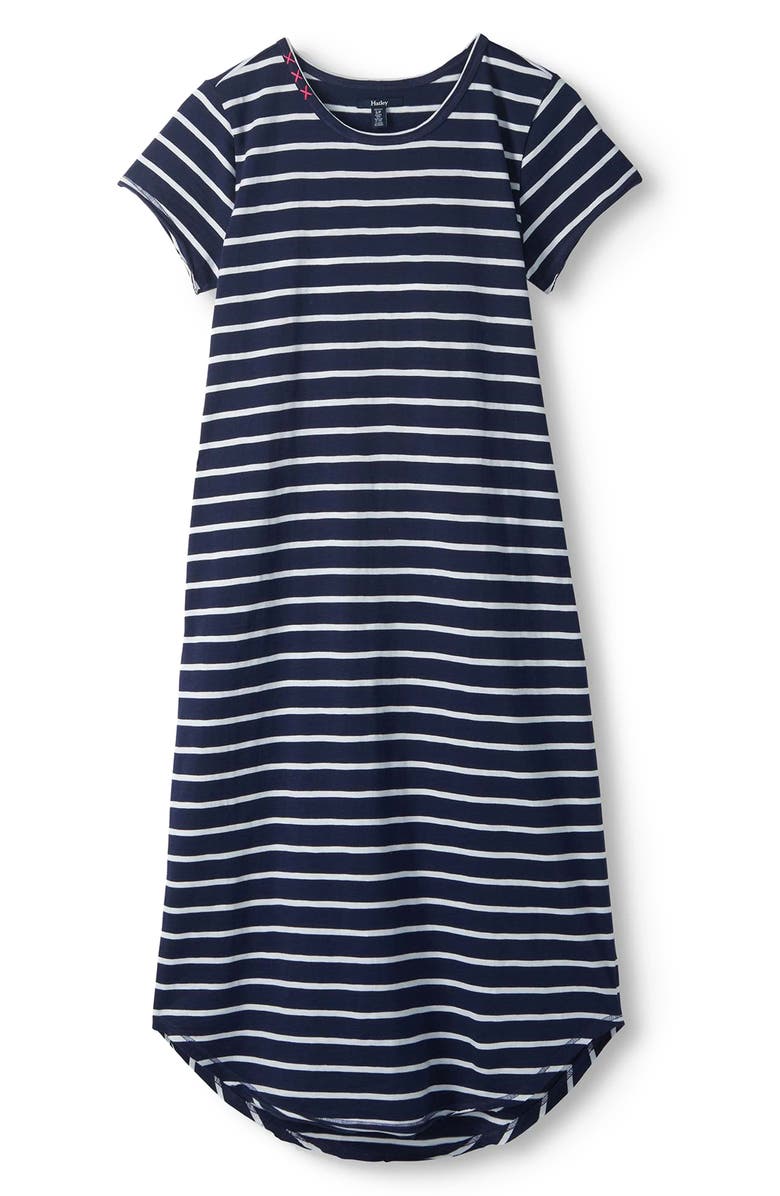 Hatley Stripe Jersey Midi Dress, Alternate, color, Patriot Blue