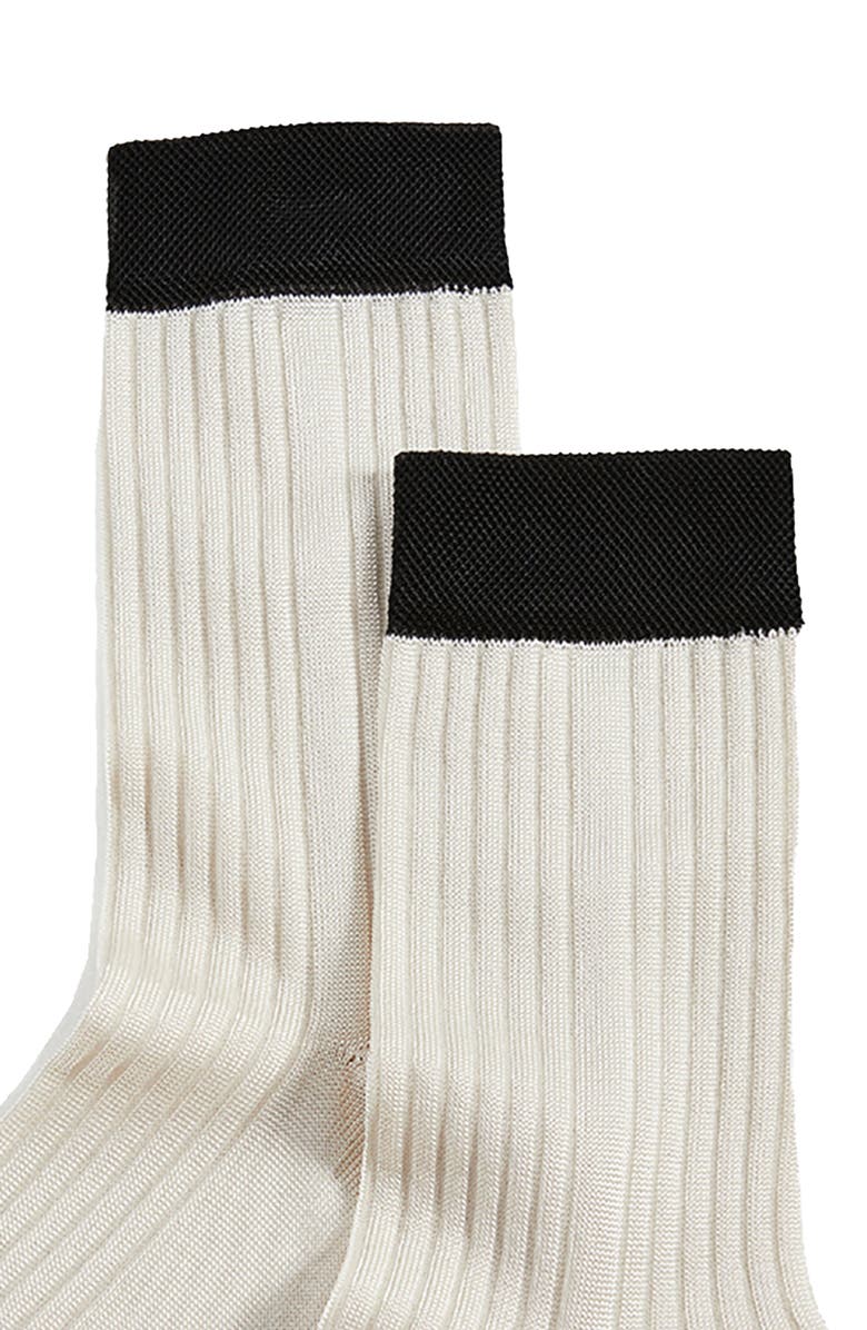 Stems Silky Colorblock Rib Crew Socks, Alternate, color, 