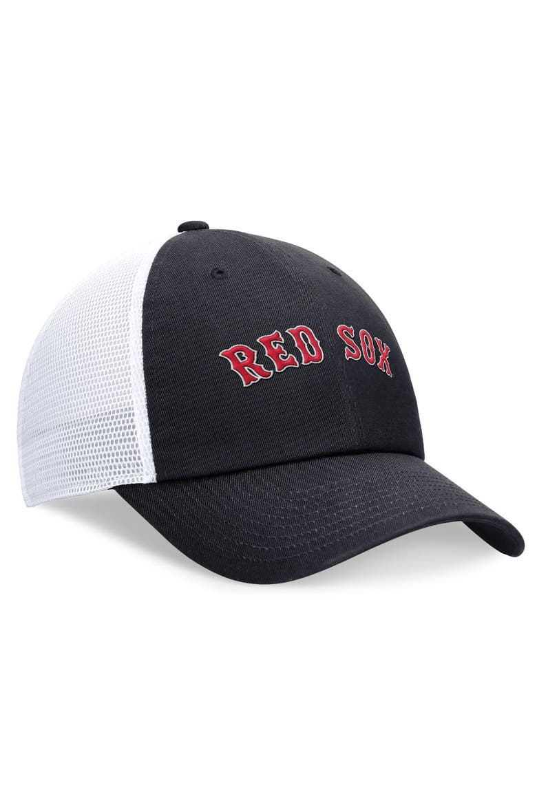 Men's Nike Navy Boston Red Sox Evergreen Wordmark Trucker Adjustable Hat, Alternate, color, Navy