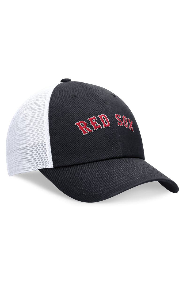 Nike Men's Nike Navy Boston Red Sox Evergreen Wordmark Trucker Adjustable Hat, Alternate, color, Navy