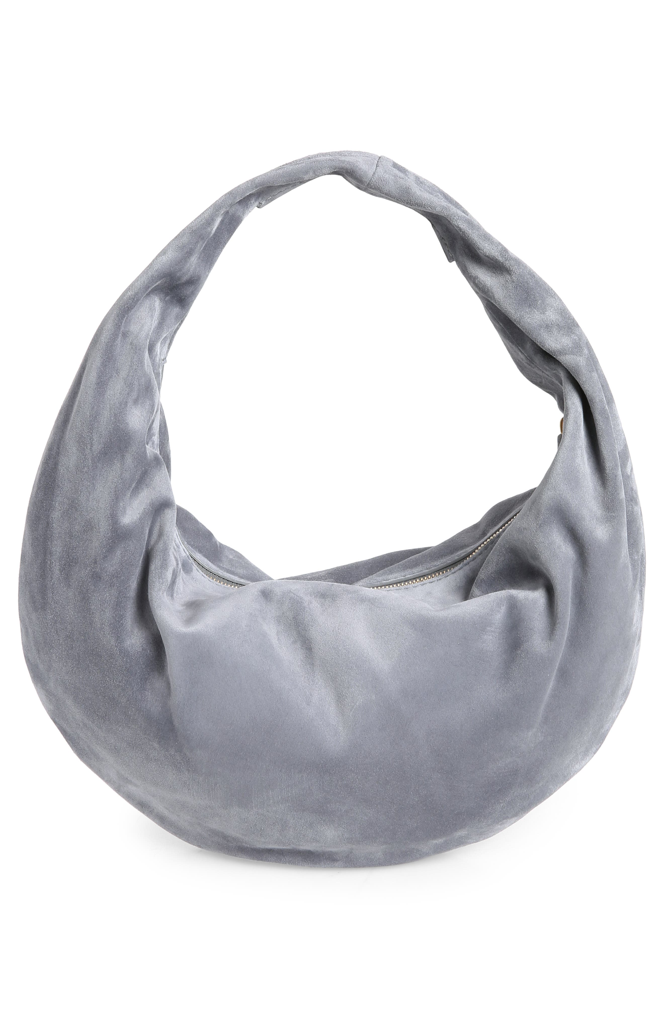 Khaite Medium Olivia Suede Hobo Bag, Alternate, color, 
