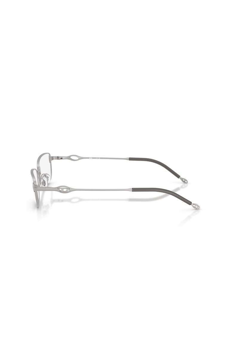 DIESEL<sup>®</sup> 54mm Rectangle optical glasses, Alternate, color, Silver