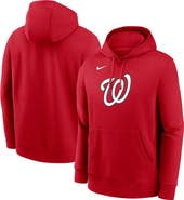 Nike Men's Nike Red Washington Nationals Logo Club Fleece Pullover Hoodie