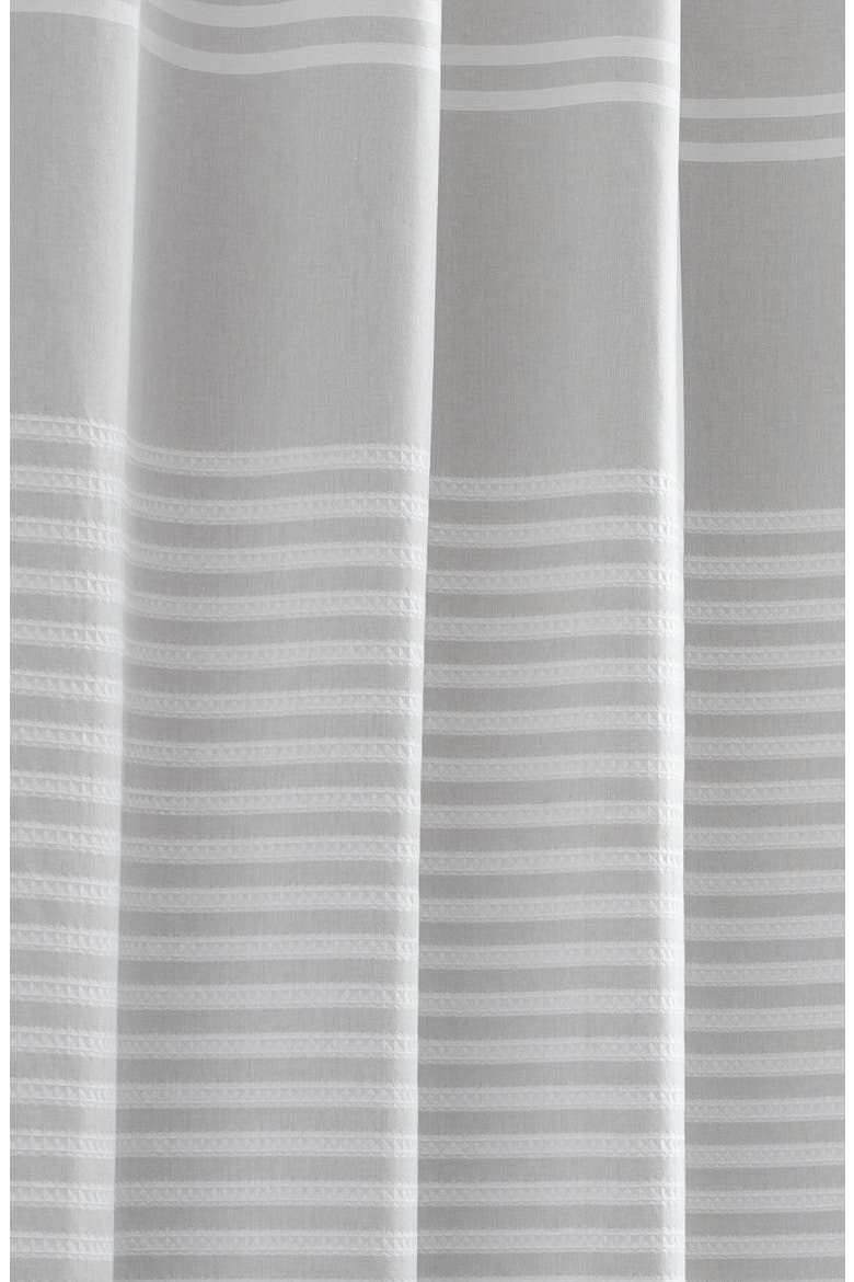 Seersucker Stripe Shower Curtain, Alternate, color, AQUAMARINE WHITE