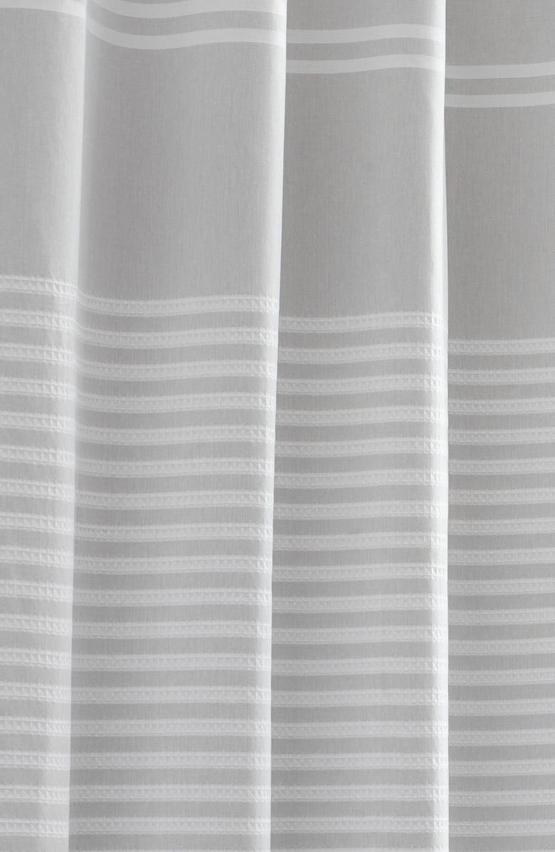 Vera Wang Seersucker Stripe Shower Curtain, Alternate, color, Aquamarine White