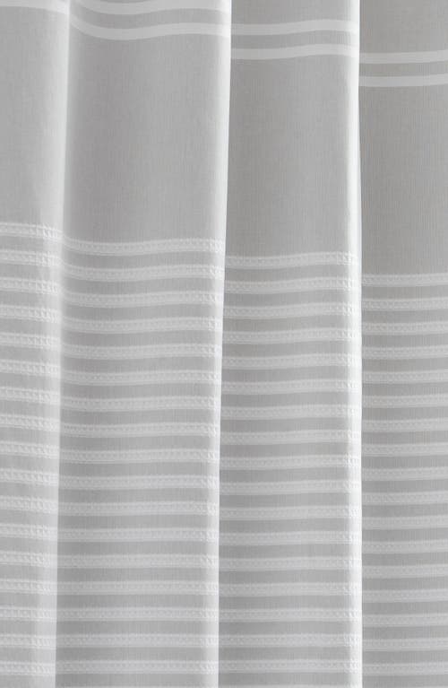 Vera Wang Seersucker Stripe Shower Curtain In Aquamarine White