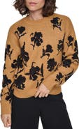 KARL LAGERFELD PARIS Floral Sequin Sweater