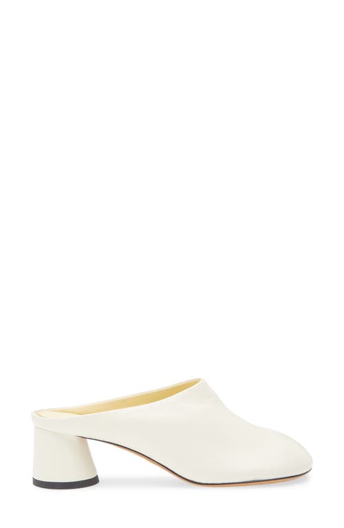 Proenza Schouler Glove Lambskin Block-heel Mules In Ivory