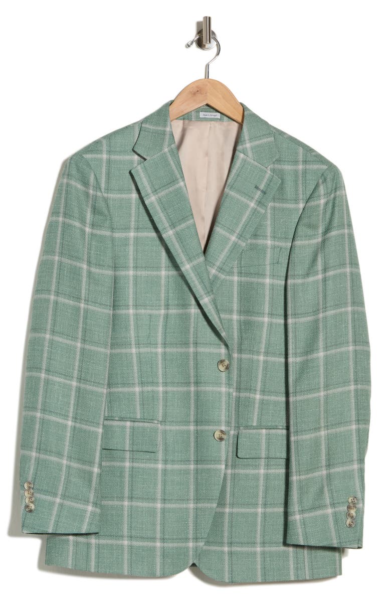 Peter Millar Light Green Wool Blend Sport Coat, Alternate, color, Light Green