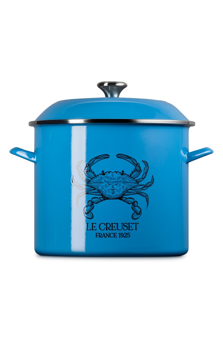 Le Creuset Blue Crab Stockpot, Alternate, color,