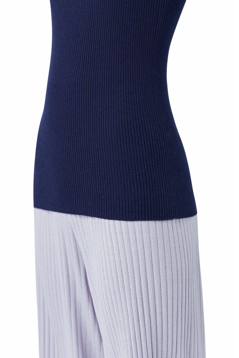Ribbed Cotton Silk Cashmere Blend Tank Top, Alternate, color, navy