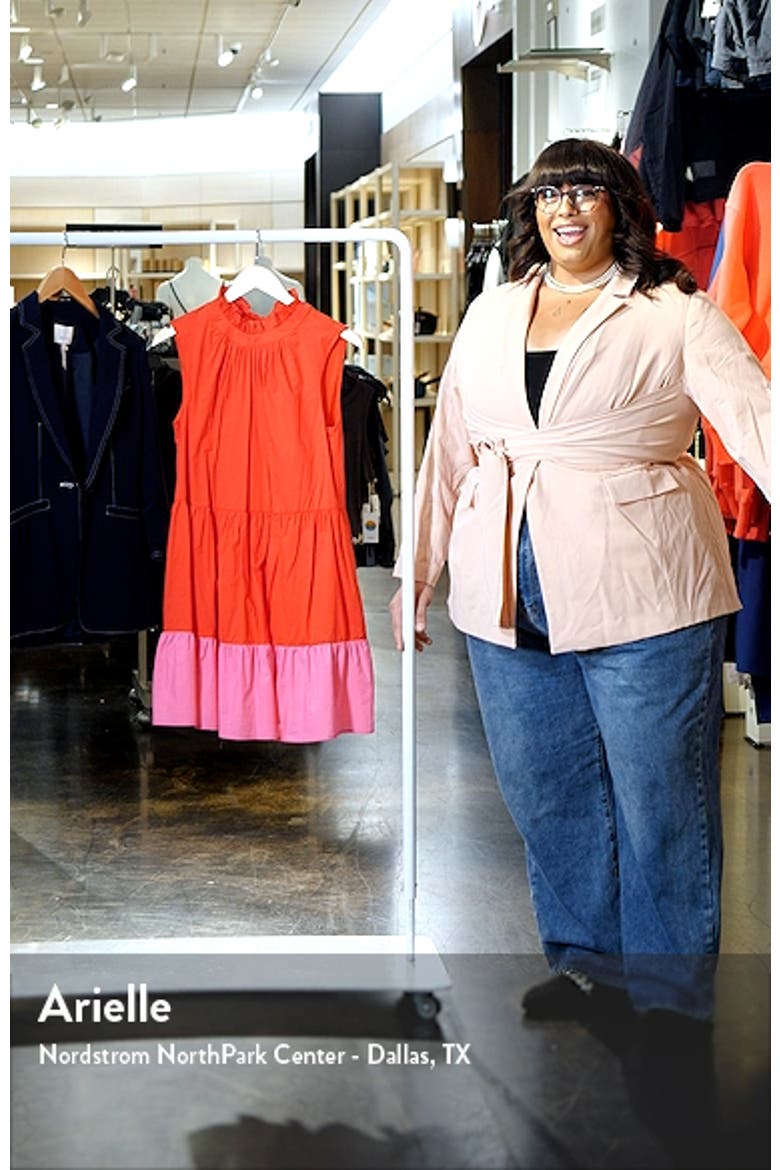 Bradshaw Colorblock Tiered Cotton Shift Dress video